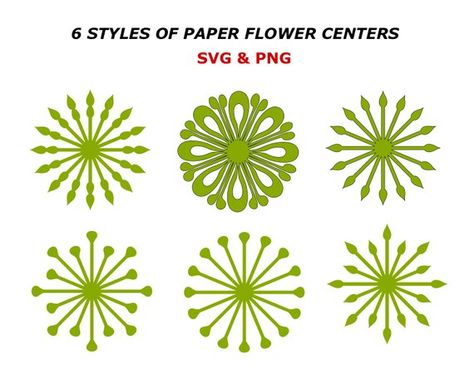 Paper Flower Centers, Flower Center Svg, Paper Flower Center Template, Flower Center Template, Paper Flower Stamen, Flower Center Stamen Paper Flower Centers, Large Paper Flower Template, Giant Paper Flowers Template, Flower Petal Template, Paper Rose Template, Flower Templates Printable, Cricut Templates, Flower Svg Files, Paper Flower Patterns