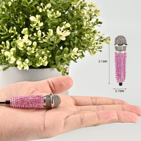 Portable Vocal Tiny Microphone, Asmr Microphone,Phone Microphone, Mini Karaoke Microphone for Voice Recording Chatting and Singing On iPhone,Android,Laptop Notebook (Pink) Asmr Microphone, Tiny Microphone, Mini Karaoke, Phone Microphone, Mini Microphone, Android Laptop, Karaoke Microphone, Voice Recording, Karaoke