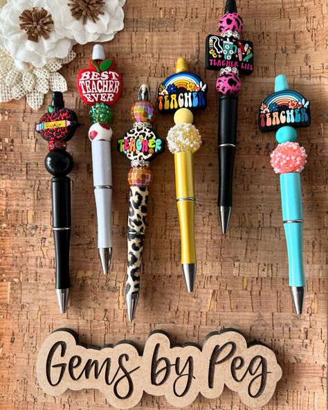 A pen for your favorite teacher! Dont forget Teacher Appreciation week is coming and this would be a great gift for a teacher!! #pen #beaded #beadedpens #teacher #teacherlife #teacherappreciation #teacherappreciationweek #gift #teachergifts #school #college #holidays#events #appreciation Gift For A Teacher, Beaded Pens, Favorite Teacher, Teacher Appreciation Week, A Pen, Teacher Favorite Things, School College, Teacher Life, Teacher Appreciation