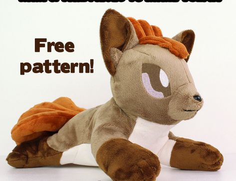 Free plushie sewing pattern: Vulpix tails & hair for Newborn Fox Pokemon Dog, Fox Pokemon, Fox Sewing Pattern, Wolf Stuffed Animal, Plush Sewing, Material Crafts, Pokemon Plushies, Fox Plushie, Diy Plush