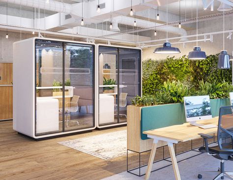 Hush Work pod | Mini office pod | Acoustic study pod Work Pod, Bureau Open Space, Urban Office, Modular Office, Coworking Office, Mini Office, Office Pods, Office Fit Out, Smart Office