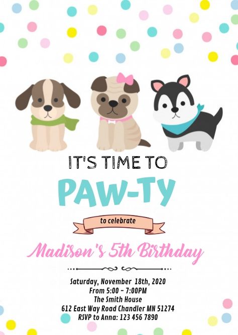 Adopt A Pet Party Invitations, Pet Birthday Party Invitation, Dog Birthday Invitations Template, Pawty Dog Party Invitations, Dog Party Invitations Printable Free, Puppy Party Invite, Pet Party Invitations, Puppy Party Invitations, Puppy Birthday Party Invitations