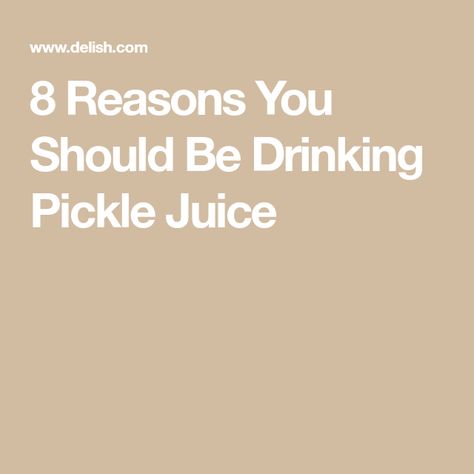 8 Reasons You Should Be Drinking Pickle Juice Drinking Pickle Juice, Pickle Juice, Easy Instant Pot Recipes, Instant Pot Recipes, Pot Recipes, Health Food, New Recipes, Pickles, Healthy Living