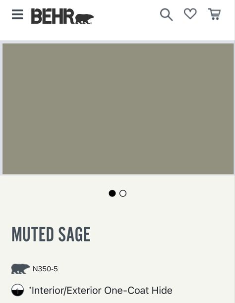 Behr Muted Sage Paint, Behr Muted Sage, Muted Sage Behr Paint, Green Pallet, Muted Sage, Home Paint Color, Behr Paint Colors, Behr Paint, Home Garden Design