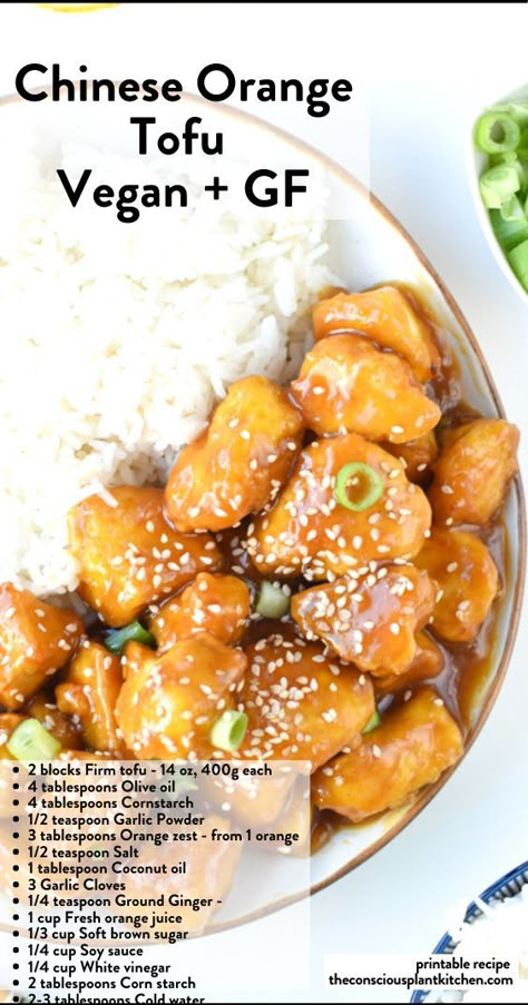 Vegan Chinese Food Recipes, Soy Bean Recipes, Vegan Chinese Recipes, Orange Tofu Recipe, Tofu Meals, Stir Fry Vegan, Orange Tofu, Vegetable Bake Recipes, Crispy Baked Tofu