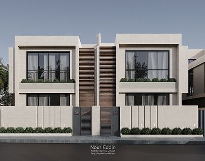 Home Facade Ideas, Attached Villas, Villa Facade Design, محطة وقود, Home Facade, Home Elevation, Villa Exterior Design, Facade Ideas, House Outer Design