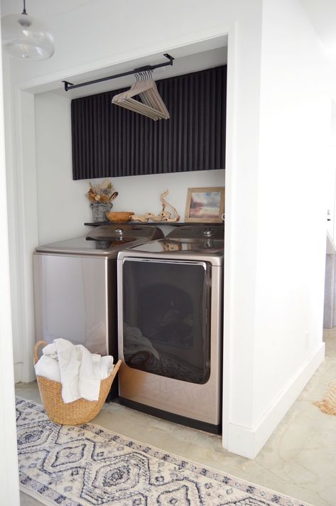 Stacked Laundry Room, Laundry Nook, Samsung Home, Laundry Room Ideas Small Space, Laundry Space, Laundry Design, Modern Laundry Rooms, Laundry Room Remodel, Laundry Decor