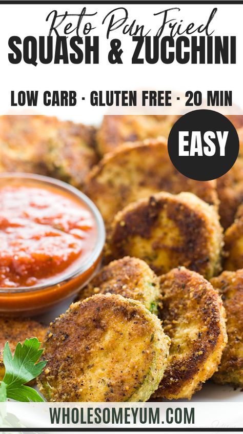 Keto Fried Zucchini Recipes, Keto Fried Squash Recipes, Keto Fried Zucchini, Keto Fried Squash, Gluten Free Squash Recipes, Fried Squash Recipes, Keto Veggie Recipes, Fried Zucchini Recipes, Best Zucchini Recipes