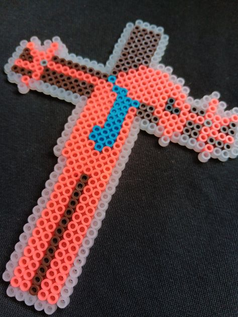 My original Allan from Smiling Friends perler bead design. I just thought crucified Allan was hilarious, so I had to make him. RIP, he just wanted his cheese. About 6 inches tall by 5 inches across. Perfect for breaking up gallery walls. All wall hangings can come instead as a magnet, if requested, either specify in order details, or email me. Perler Bead Patterns With Clear Beads, Wine Perler Beads, Perler Bead Patterns Coster, Yami Kawaii Perler Beads, Couple Perler Bead Patterns, Matching Pearler Beads, Kandi Patterns Pixel Art, Twenty One Pilots Perler Beads, Bill Cipher Perler Beads