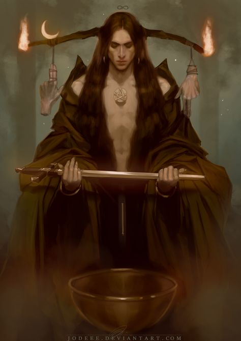 inspirationofelves: “ The Magician - I by jodeee ” Jodie Muir, Magician Tarot, The Magician Tarot, Male Witch, Tarot Major Arcana, World Of Darkness, Tarot Art, Major Arcana, Tarot Deck