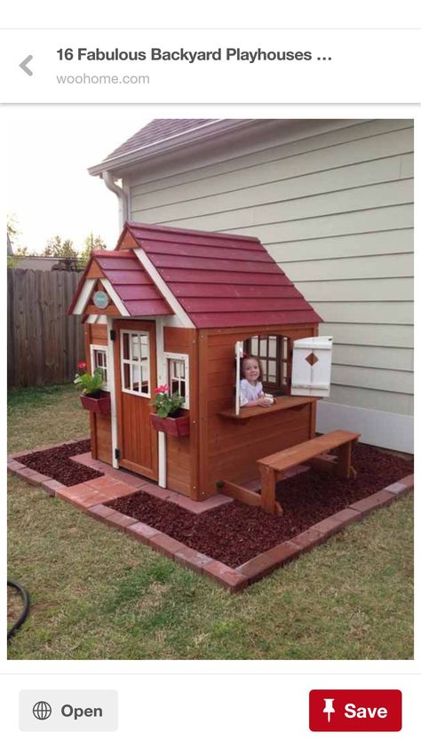 Outdoor Playhouse Ideas, Clubhouse Ideas, Outside Playhouse, Kids Playhouse Outdoors, Girls Playhouse, Playhouse Plans, Indoor Playhouse, Diy Playhouse, Backyard Playhouse