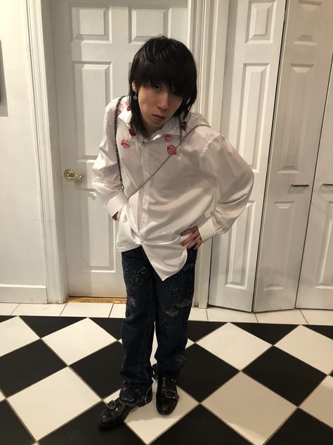 Margiela Kiss Shirt, Guys Fits, Rain Jacket, Fashion Inspo, Ruffle Blouse, Kiss, Ootd, Google Search, Outfit Inspo