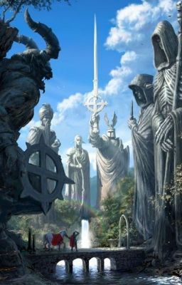 #wattpad #fantasy A world where special candidates have the ability to posses the power of the gods.  Many use their powers to improve their own lives,  but sometimes it's the deities pulling the strings. Heroic Fantasy, 다크 판타지, Gambar Figur, Fantasy City, Fantasy Setting, Fantasy Places, Fantasy Art Landscapes, Fantasy Concept Art, Arte Fantasy