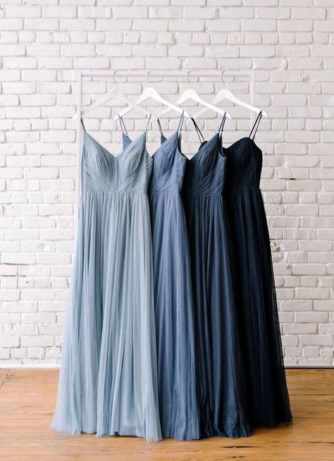 Romantic Blue, Blue Themed Wedding, Dusty Blue Weddings, Green Bridesmaid, Bridesmaid Dress Colors, Future Wedding Plans, Wedding Theme Colors, Green Bridesmaid Dresses, Bridesmaids And Groomsmen