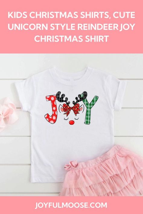 Kids Christmas Shirts, cute unicorn style reindeer Joy christmas shirt Christmas t shirt #christmastshirt T shirt #tshirt t-shirt #t_shirt t shirts #tshirts t-shirts #t_shirts T shirt design #tshirtdesign T-shirt designs #t_shirtdesign T shirts designs #tshirtsdesigns 4.32 Kids Christmas Shirts, Kids Christmas T Shirts, Word Joy, Christmas Shirts For Kids, Christmas Unicorn, Shirts Cute, Christmas T Shirt Design, Joy Christmas, Xmas Tees