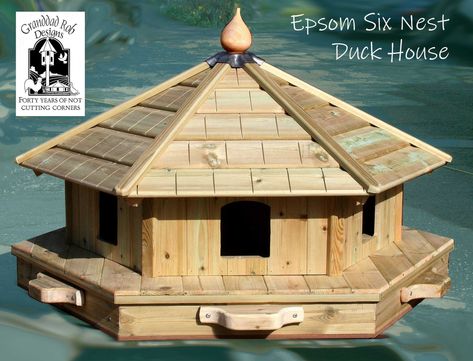 Floating Duck Nests | Handmade animal housing | Granddad Rob | Shop | 40 Years experience | Made in the UK Floating Duck House, Duck House Diy, Duck House Plans, Duck Houses, Wild Ducks, Bird Nesting Box, Wild Duck, Duck House, Duck Pins