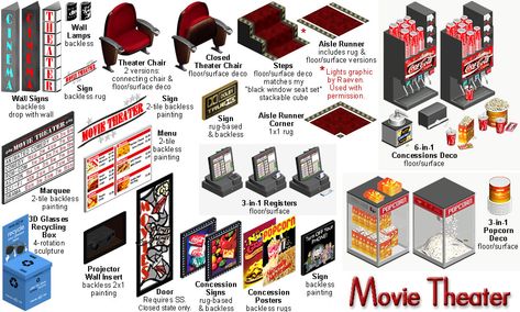 Movie Theater Sims 4 Cc, Sims 4 Home Theater Cc, Sims 4 Movie Theater Cc, Cd Store, Sims 1, Sims 4 Build, Sims 4 Game, Movie Theater, Sims 4 Cc Finds