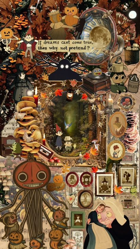 Somewhere lost in the clouded annals of history lies a place few have seen #overthegardenwall #autumnalvibes Autumn Phone Wallpaper, Dark Green Wallpaper, Sage Green Wallpaper, Halloween Wallpaper Cute, Fairy Wallpaper, Goth Wallpaper, Over The Garden Wall, Halloween Wallpaper Iphone, Edgy Wallpaper