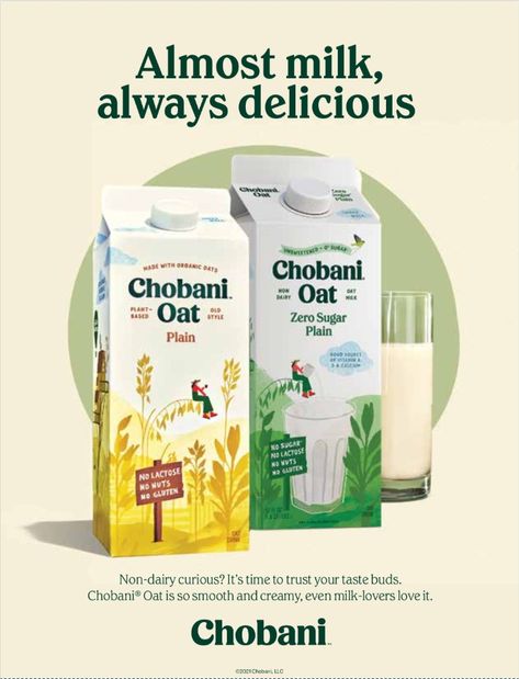 [Click through to see all]
Headlines and subheds for in-store grocery shopper marketing Chobani Packaging, Milk Poster, Shopper Marketing, Milk Brands, Food Innovation, Milk Packaging, Fruit Packaging, Drinks Packaging Design, Banner Design Inspiration