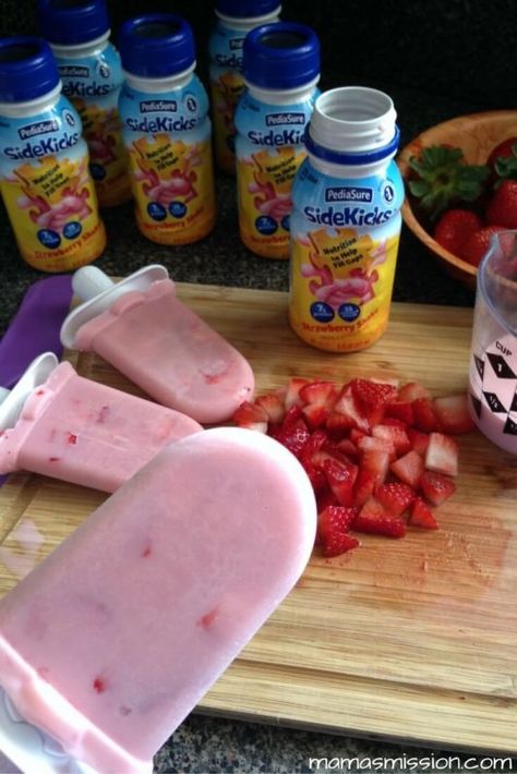 PediaSure SideKicks Strawberry Shake Frozen Treat Pediasure Smoothie, Pediasure Recipe Kids, Pediasure Recipes, Gain Meals, Weight Gaining, Kids Foods, Calorie Snacks, Smoothie Recipes For Kids, Easy Toddler Meals