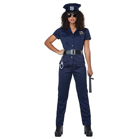 Female Cop Costume, Police Officer Halloween Costume, Police Officer Halloween, Police Officer Costume, Birthday Outfit For Teens, Jumpsuit Costume, Police Costume, California Costumes, Women's Uniforms