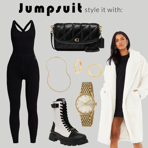 clothing styling How To Style A Catsuit, Grey Jumpsuit, Knit Jumpsuit, Outfits Women, Some Ideas, My Vibe, How To Style, Dream Closet, Cute Outfits