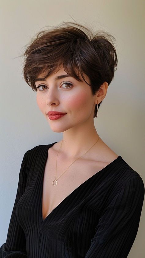 Pixie Hairstyles For Straight Hair, Short Womens Haircuts Straight Hair, Short Side Pixie Haircut, Short Hair 2024 Trends Women, Zicxa Photos, Classic Pixie, Cool Hairstyles For Girls, Amazing Hairstyles, Hairstyle Trends