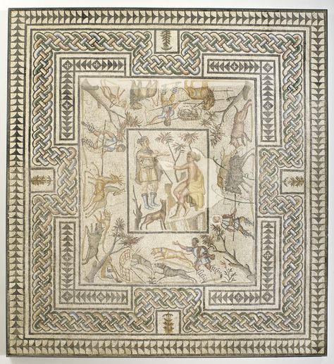 Roman Mosaic, Hunt Scene, Mosaic Murals, Mosaic Floor, Ancient Mythology, Custom Mosaic, Mosaic Artwork, Handmade Mosaic, Roman History