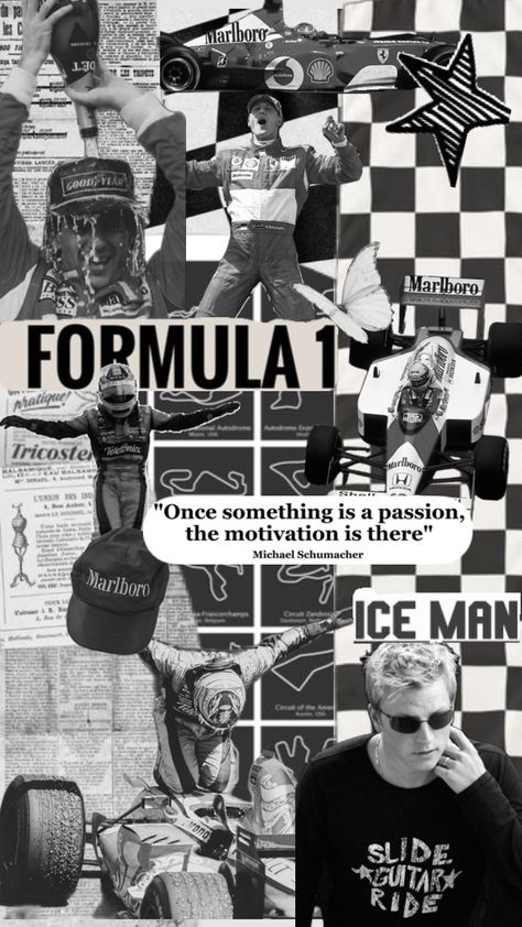 #formula1 #f1 #wallpaper #racing #cars #formulaone #f1driver #f1aesthetic #fernandoalonso #kimiraikkonen #michaelschumacher #arytonsenna F1 Shuffles, Old F1 Wallpaper, Wallpaper F1, F1 Wallpaper, F1 Wallpaper Hd, Birthday Collage, F1 Poster, Michael Schumacher, Mans World