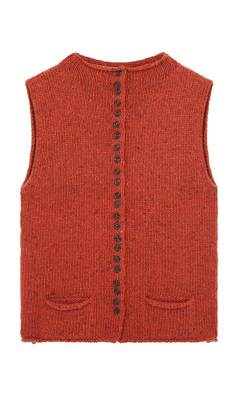 Red Buttoned Waistcoat - Plümo Ltd Knit Waistcoat, Red Button, Fashion Week Street Style, Work Wardrobe, Cashmere Wool, Winter Knits, What To Wear, Knitwear, Cashmere