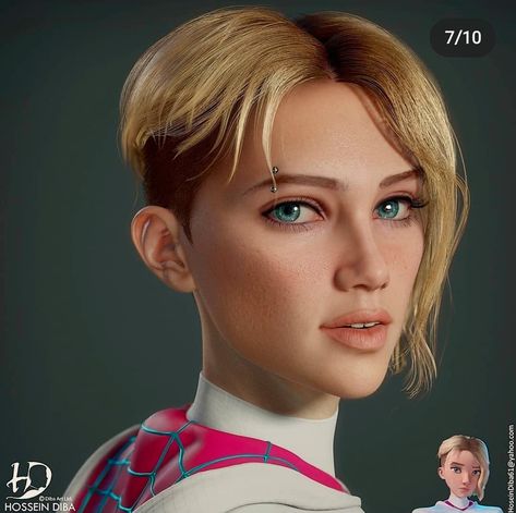 Gwen Hairstyle, Gwen Hair, Gwen Stacy, Spider Gwen, Spiderman Art, Spider Verse, Beauty Treatments, Comic Books Art, Haircuts For Men