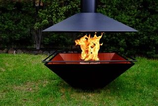 ESTIA DESIGN Caminus 1100 - Contemporary - Fire Pits - Melbourne - by ESTIA DESIGN | Houzz Logburners Fire Places, Fire Pit With Chimney, Fireplace With Chimney, Contemporary Outdoor Fireplaces, Fire Pit Chimney, Outdoor Fire Pit Seating, Contemporary Fire Pit, Outside Fireplace, Fire Pit Materials