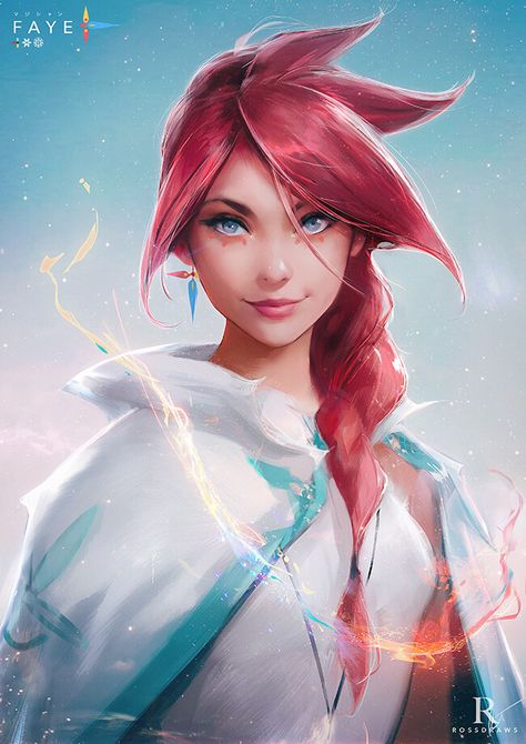 ArtStation - Faye, Rossdraws ✦ Ross Tran Art, Cardboard Tutorial, Scrunchie Barrette, Ross Draws, Ross Tran, Ball Craft, Diy Scrunchie, Embroidery Yarn, Diy Glue