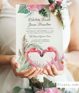 Flamingo Wedding Decor, Tropical Floral Wedding, Flamingo Birds, Flamingo Wedding, Flamingo Love, Pink Flamingos Birds, Heart Wedding Invitations, Flamingo Theme, Flamingo Tropical