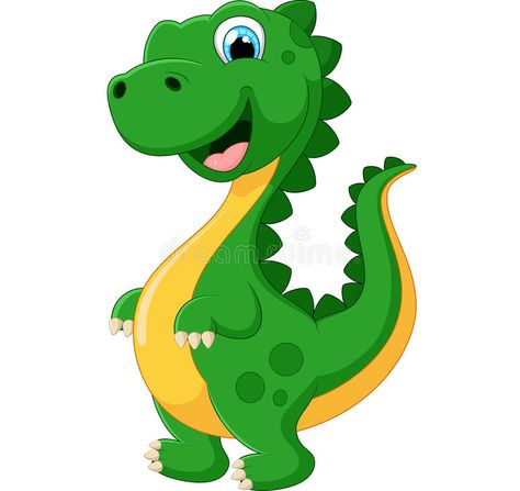 Cartoon happy dinosaur. Illustration of Cartoon standing dinosaur royalty free illustration Running Dinosaur, Happy Dinosaur, Crocodile Cartoon, Dinosaur Clip Art, Wall Painting Living Room, Animal Birthday Cakes, Dinosaur Images, Dinosaur Illustration, Dinosaur Funny