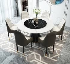 Rock plate round dining table with turntable marble round dining table and chair combination post modern dining table for 8 peop|Dining Room Sets| - AliExpress Kitchen Standard, Cheap Dining Room Sets, Black White Table, Round Table Base, Round Marble Dining Table, Marble Top Dining Table, White Table Top, Dining Table Marble, Chair Upholstery