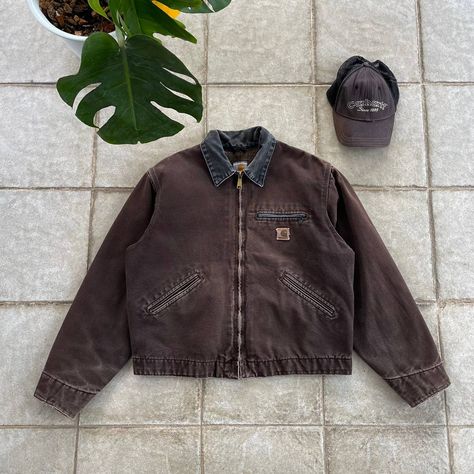 Dark Brown Carhartt Jacket, Brown Carhartt Jacket Outfit Women, Carhartt Jacket Outfit Woman, Carhartt Brown Jacket, Carhartt Jacket Outfit, Carhartt Detroit Jacket, Detroit Jacket, Jacket Outfit Women, Carhartt Detroit