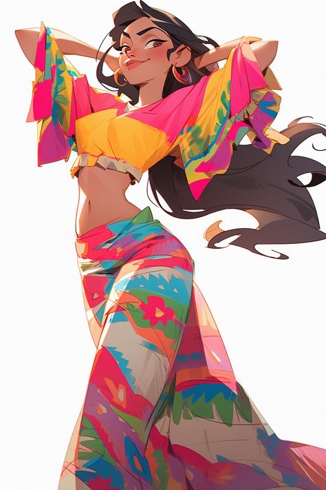 ArtStation - Dancing with colors, Airo Dancing Pose, Anatomy Poses, Cartoon Pics, Art Studies, Disney And Dreamworks, Cool Artwork, Pose Reference, Cartoon Styles, Aesthetic Anime