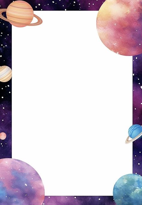 Science Themed Background, Backgrounds For School Projects, Space Theme Border Design, Science Aesthetic Background, Border Design For Science, Science Border, Page Borders Design Aesthetic, Aesthetic Border Designs, Cute Cartoon Background