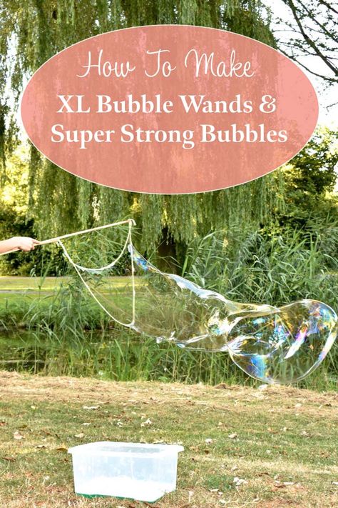 Large Bubbles Diy, Diy Big Bubbles, Diy Big Bubble Wand, Diy Large Bubble Wand, Diy Giant Bubbles, Diy Giant Bubble Wand, Giant Bubbles Recipe, Large Bubbles Recipe, Bubble Wands Diy