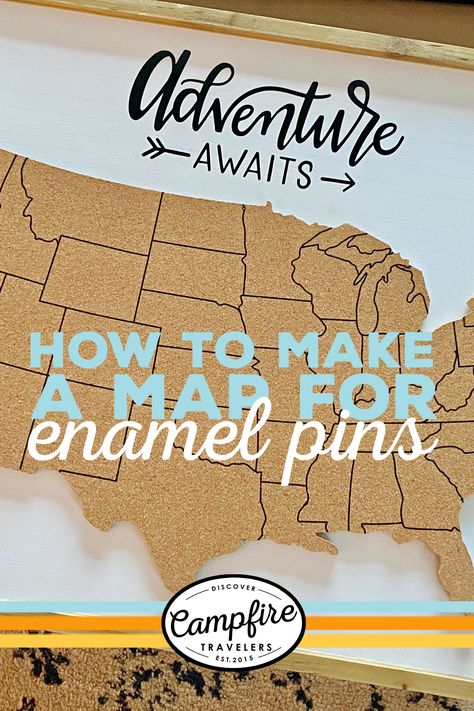 National Park Pin Display Ideas, National Park Pins Display, Pin Collection Displays, Traveling Friends, Cork World Map, Travel Map Diy, Map Pins, Travel Map Pins, Enamel Pin Display