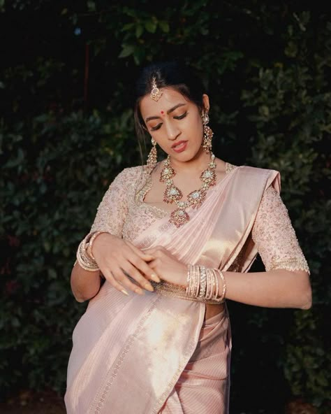 Pastel Pattu Sarees Wedding, Silver Silk Saree, Birthday Candle Photography, Pattu Sarees Wedding, Silver Saree, Gold Saree Blouse, Niharika Konidela, Red Saree Wedding, Baby Pink Saree