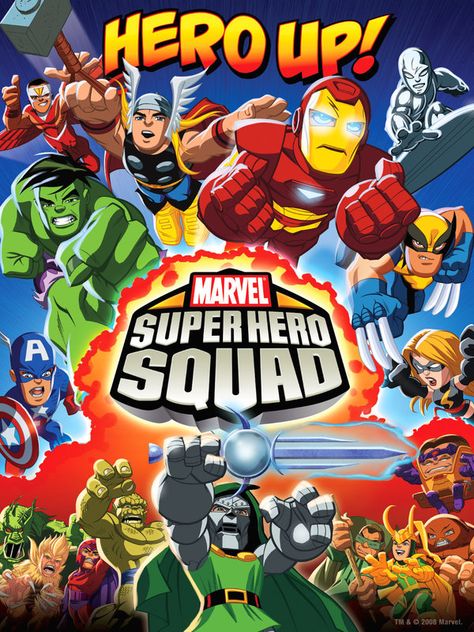 Superhero Squad Poster Art by Tonywash Nebula Character, Hero Up, Superhero Squad, Next Avengers, Doug Jones, Marvel Animation, American Cartoons, Marvel Comic Character, Superhero Party