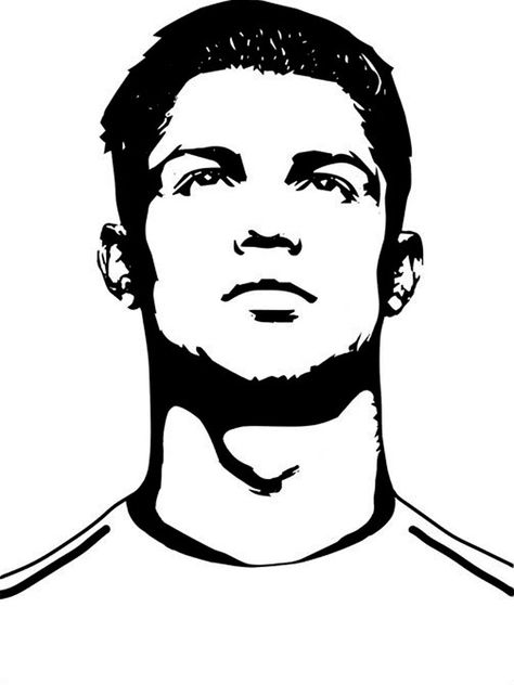 Cristiano Ronaldo stencils and template Cristiano Ronaldo Sketch, Ronaldo Sketch, Lino Printing, Abs And Cardio Workout, Sketches Simple, Soccer Fans, Sketches Easy, Lino Print, Art Drawings Sketches Simple