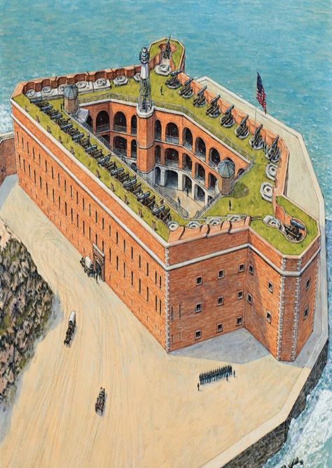 Fortification Architecture, Star Fort, Architecture Mapping, American Military, Army Corps Of Engineers, Architecture History, European Architecture, Architecture Concept Drawings, Castle Wall