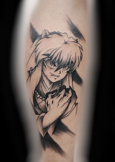 Anime Tattoo, Leg Sleeve, Leg Sleeves, Anime Tattoos, Inuyasha, Figurines, Tattoos, Anime, Quick Saves