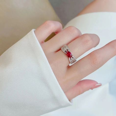 Ready to Ship Luxury Wheat Shape Synthetic Ruby Rings S925 Silver Rhodium Plated Jewelry For Women . . . . . . #finejewelry #silver925 #silverjewelry #mustbuyrings #weddingjewellery #jewelry #fashionjewelry #engagementring #womenjewelry #syntheticruby #luxuryearrings #Womenring Rings Design Silver, Ruby Rings Women, Ruby Ring Designs, Pearl Wedding Ring, Silver Ruby Ring, Ruby Rings, Luxury Earrings, Design Silver, Ruby Ring