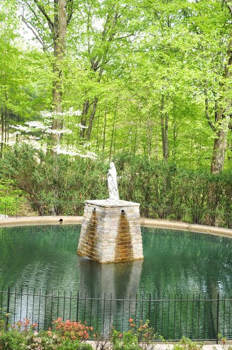 Grotto of Lourdes in Emmitsburg #Maryland Emmitsburg Maryland, St Marys, Morning Walks, Frederick Md, Summer Cool, Book Report, Christian Woman, Christian Girl, Haunted Places