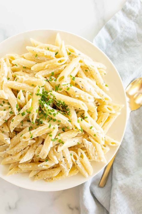 Boursin Cheese Pasta, Boursin Pasta Recipe, Boursin Pasta, Boursin Recipes, Homemade Pasta Dough, Lemon Spaghetti, Homemade Egg Noodles, Fettuccine Alfredo Recipes, Pasta Side Dishes