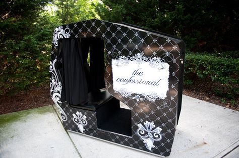 A Confessional Booth for your wedding?!?!  Could turn out well ... could possibly turn out NOT well ... either way it's HILARIOUS! :) Wedding Confessional Booth, Confessional Booth Aesthetic, Confessional Booth, Mafia Wedding, Booth Wedding, Not Well, Fairy Wedding, Let's Get Married, Future Wedding Plans